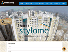 Tablet Screenshot of prateekgroups.com